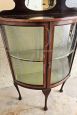 Antique English display cabinet with mirror