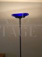 Pair of Jill floor lamps by Arteluce in blue Murano glass, 1980s