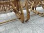 Set of 4 vintage bamboo armchairs