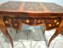 Italian antique style desk with rich floral inlay