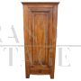 Small antique one-door poplar wardrobe or pantry cabinet