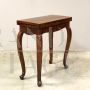 Small antique console folding table with central inlay, Italy '700 - Louis XV