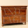 Classic capuchin antique chest of drawers from the Charles X era, 19th century Italy