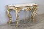 Antique style console table in lacquered and gilded wood, first half of the 20th century                            