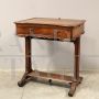 Antique desk table with lectern from the 19th century in walnut