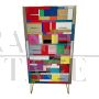 Tallboy chest of drawers in colored glass