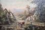 Pair of paintings with bucolic landscapes signed and dated 1890