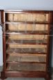 Antique 19th century Tuscan tallboy dresser in walnut feather