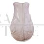 Colizza vase in pink Murano artistic glass with weavings