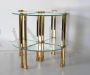 Modular design coffee table in glass and brass