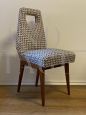 Set of 4 50s chairs with geometric backrest                            