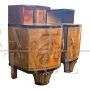 Pair of Art Deco bedside tables with double top, Italy 1930s-40s