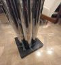 Vintage Reggiani style coat stand in chromed steel