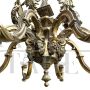 Antique Empire style gilded bronze chandelier, early 1900s