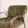 Armchair design by Vittorio Gregotti in green suede, 1960s