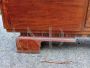 Pair of Art Deco sideboards in solid walnut and briar