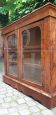 Small antique Napoleon III display cabinet in walnut briar