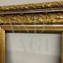 Antique rectangular frame in gold and silver leaf, Italy 19th century