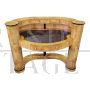 Art Deco line reception desk in birch briar