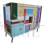 Vintage style design dresser in colored glass