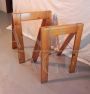 Pair of vintage 1970s freestanding trestles