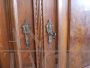 Antique four-door sideboard in walnut with a rounded shape, 19th century