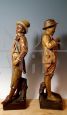 The rich kid and the poor kid - terracotta sculptures by Friederich Goldscheider