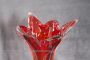 Vintage orange and red Murano glass vase, 1960s