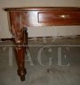 Antique rectangular kitchen table with two drawers