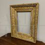 Antique rectangular frame in gold and silver leaf, Italy 19th century