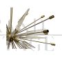 Modern Sputnik chandelier in brass and glass