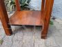 Square art deco coffee table with ebonized top