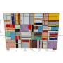 Multicolored Murano glass dresser with four drawers