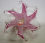 Vintage pocket tray centerpiece in pink Murano glass