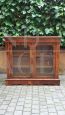 Small antique Napoleon III display cabinet in walnut briar       