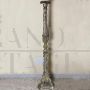 SILVER LEAF CANDLESTICK, XVIII CENTURY, ORIGINAL PATINA