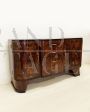 Art Deco buffet sideboard in briar with drawers and doors