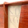 Large rosewood and glass bar cabinet with internal light, Italy 1960s