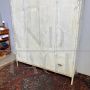 1930s industrial cabinet in white lacquered iron