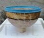 Small decorative holy water stoup bowl in Jerusalem stone