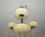 1940s art deco chandelier in brass