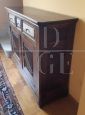 Antique late 19th century buffet sideboard in walnut with grooves