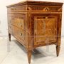 Antique Louis XVI chest of drawers with neoclassical inlays, 18th century Italy