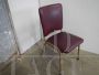 Vintage office chair in burgundy leatherette, 1970s