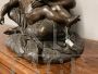 Large antique bronze Maternal Tenderness sculpture by Jean Joseph Jaquet, 19th century