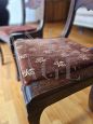 Pair of late 19th century chairs with velvet seat