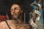 Antique oil painting on canvas depicting Saint John the Baptist