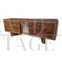 Large art deco sideboard in briarwood with central mirror