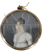 Portrait of a woman, miniature on ivory, 1800s 