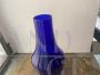 Blue Murano glass vase signed Laura De Santillana